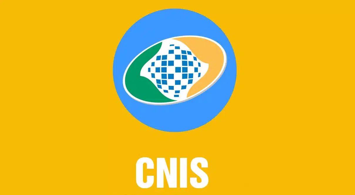 Logo do CNIS com fundo amarelo, representando o Cadastro Nacional de Informações Sociais do Brasil.